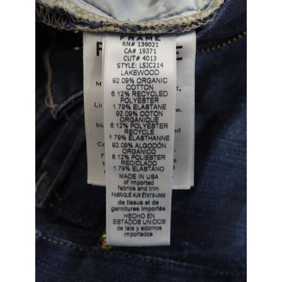 Frame Medium Wash "Le Skinny de Jeanne Crop" Skinny Blue Jeans, Size 27 - Picture 8 of 9